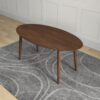 Ada - Mid-Century Modern Style Oval Dining Table - Brown - Image 10