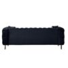 Chesterfield - Modern Tufted Velvet Living Room Sofa, 84.25''W Couch - Black - Image 7