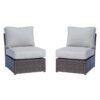 2 Person Seating Set With Cushions - Brown / Gray - Image 3