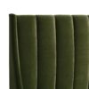 Aspen - Queen Vertical Tufted Modern Headboard Platform Bed Set - Olive Green - Image 12