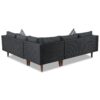 4 Pieces Outdoor Wicker Sofa Set, Patio Furniture With Colorful Pillows, L-Shape Sofa Set - Gray / Black - Image 6