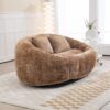 Bean Bag Sofa Lazy Sofa Durable Comfort Lounger High Back Bean Bag Chair Couch - Coffee - Image 9