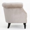 Celestialis - Upholstered Velvet Club Chair With Tub Design And Rolled Recessed Armrests - Champagne - Image 6