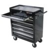 7 Drawers Multifunctional Tool Cart With Wheels - Black - Image 9
