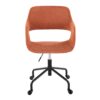 Margarite - Contemporary Adjustable Office Chair - Black / Orange - Image 5