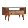 Mini Rounded Entertainment Unit - Oak - Image 2