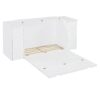 Full Size Murphy Bed With Drawers, Cabinets And USB Ports - White - Image 3