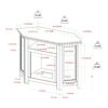 Classic Glass Door Fireplace TV Stand For Tvs Up To 55" - Brown - Image 2