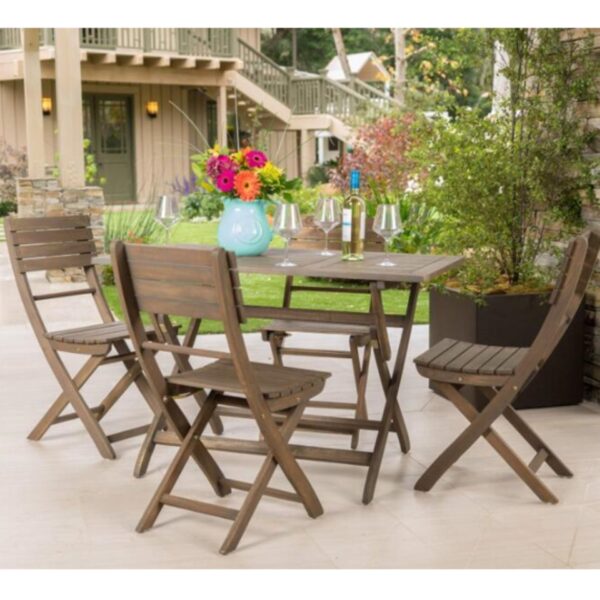 Positano - Foldable Dining Set - Gray