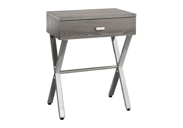 Accent Side Table, Storage Drawer, Contemporary & Modern - Taupe