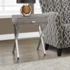 Accent Side Table, Storage Drawer, Contemporary & Modern - Taupe - Image 4