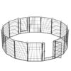 16 Panels Heavy Duty Metal Playpen With Door, Dog Fence Pet Exercise Pen For Outdoor - Black - Image 8