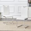 (Set of 4) Material Bow Shaped Chairs Adding Fashion To Minimalist And Contemporary Home Styles - White - Image 7