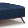 Owen - Square Coffee Table Storage Ottoman - Distressed Dark Blue - Image 7