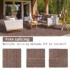 Wood Plastic Composite Deck Tiles (Set of 20), Sustainable Composite Decking Resist Rust, Water, Weather, Easy To Diy & Maintain, Ideal For Patios, Balconies, Rooftops - Coffee - Image 10