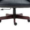 Executive Office Chair, High Back Reclining Comfortable Desk Chair With Smooth Glide Caster Wheels - Black - Image 8