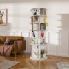 6 Tier Spinning Shoe Rack, Free Standing 360° Revolving Shoe Organizer - White - Image 4