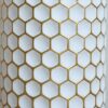 Modern Droplet Shaped Floor Vase Set Honeycomb Design, 3 Piece Metal Decorative Vases For Home Interior Display - Gold / White - Image 19
