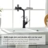 Modern Kitchen Waterfall Faucet With Pull Down Sprayer, Single Handle, 360 Degree Rotating - Matte Black - Image 6