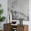 TV Cabinet With Recycle Wood 2 Door - Brown - Image 8