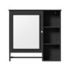 Bathroom Vanity With Sink, Modern Elegant Bathroom Storage Cabinet With 3 Drawers And Adjustable Shelves, Freestanding Vanity Set With Mirror Cabinet, Single Sink Bathroom Vanity - Black - Image 15