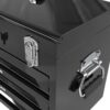 20'' Portable 3 Drawer Steel Toolbox, 4 Layers Of Tools With Metal Latches, With Top Storage Tray And Carrying Handle, Multi Function Tool Storage For Garage, Home, Or Workbench - Black - Image 10