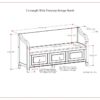 Connaught - Wide Entryway Storage Bench - Chestnut - Image 15