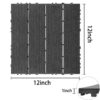 Plastic Interlocking Deck Tiles, (Set of 44), Patio Flooring Outdoor Waterproof All Weather Use For Garden Poolside Front / Back Yard - Light Gray - Image 2