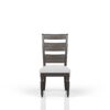 Upholstered Seat Ladderback Side Chair - Coffee - Image 2