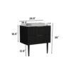 Elena - Modern Bathroom Vanity With Sink Luxury Bathroom Vanity With Ample Storage, 2 Soft Close Drawers, 2 In 1 Floating Or Freestanding Design - Black - Image 3