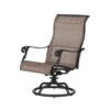 Patio Outdoor Sling Swivel Rocker With Aluminum Frame, All-Weather Furniture (Set of 2) - Bronze - Image 4
