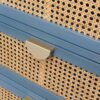 3 Drawer Cabinet Natural Rattan Suitable For Bedroom - Blue - Image 14