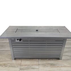 Propane / Natural Gas Outdoor Fire Pit Table With Lid - Gray