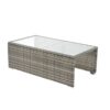8 Piece Patio Sectional Wicker Rattan Outdoor Furniture Sof Set With One Storage Box Under Seat And Cushion Box - Gray / Black - Image 14