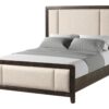 Queen Upholstered Headboard & Footboard With Traditional Styling - Beige - Image 3