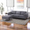 Amber - Square Upholstered Ottoman - Dark Gray / Gray - Image 4