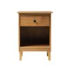 Classic 1 Drawer Solid Wood Nightstand With Cubby - Caramel - Image 2