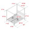King Canopy Bed Frame Modern Minimalist Boho - Black - Image 6