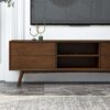 Caroline - Mid-Century Modern Style TV Stand Up To 72" - Brown / Dark Brown - Image 3