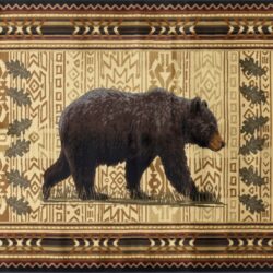 Nature's Nest - 2' X 3' Lodge Area Rug - Black