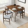 Levi - Modern Rectangular Dining Kitchen Table - Brown - Image 7
