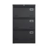 Filing Cabinet Lateral File Cabinet 3 Drawer, Blcak Locking Metal File Cabinets Three Drawer, Office Filing Cabinet With Lock Drawers For Home Office - Black - Image 23