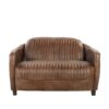 Brancaster - Grain Leather Loveseat - Brown - Image 2