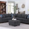 Cooper - 7 Piece Reversible L-Shape Sectional Sofa With Comfort Ottoman And Cupholder - Stone Gray - Image 8