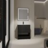 Modern Freestanding 30" Bathroom Vanity With Ceramic Sink, Soft Closing Doors Cabinet - Dark Oak - Image 2