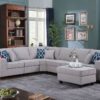 Cooper - 7 Piece Reversible L-Shape Sectional Sofa & Ottoman And Cupholder - Light Gray - Image 7