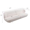 Modern Fashion Yp40116W Circular Curve Design Sofa, 4 Seater For Office & Bedroom - White - Image 3
