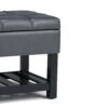 Saxon - Storage Ottoman Bench - Stone Gray - Image 6