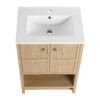 Modern 24" Freestanding Bathroom Vanity With Ceramic Sink And Soft Closing Doors - Oak - Image 15