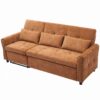 2 In 1 Sofa 3 Seater Sofa With Sofa Bed And Reversible Recliner - Orange - Image 21